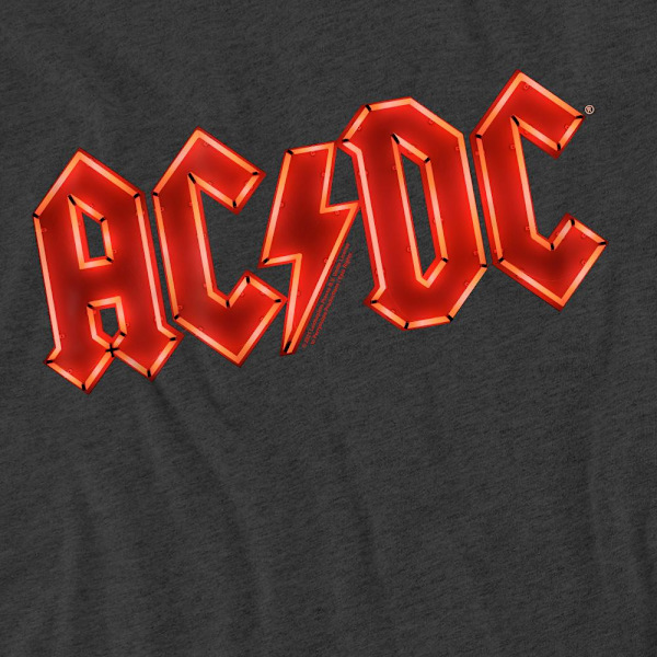 AC/DC Unisex Vuxen PWR-UP Logo T-Shirt 3XL Kolgrå Charcoal 3XL