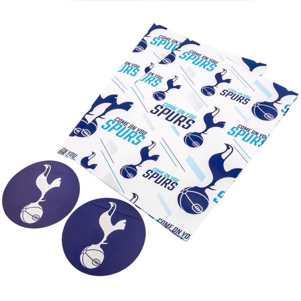 Tottenham Hotspur FC Text Presentpapper (2-pack) One Size White/Navy Blue One Size