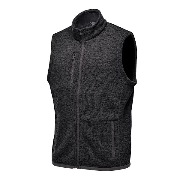 Stormtech Herr Avalante Knitted Heather Full Zip Gilet 4XL Svart Black 4XL