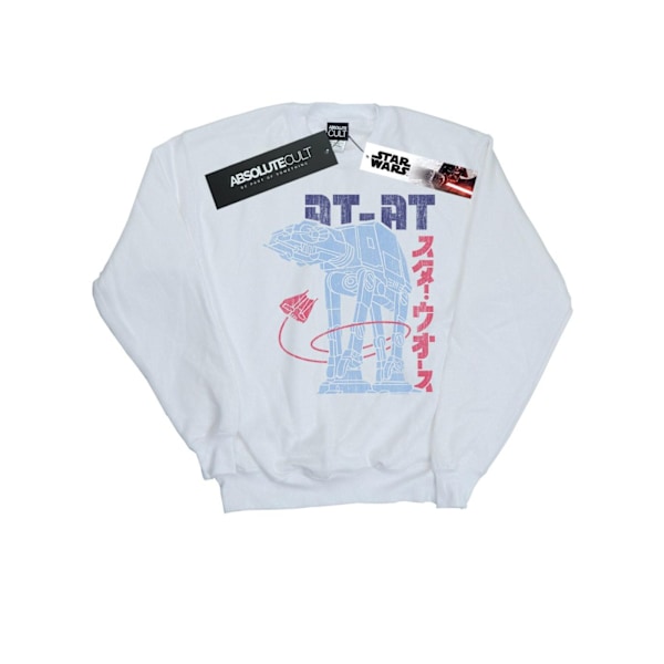 Star Wars Kanji AT-AT Sweatshirt för män, M, vit White M