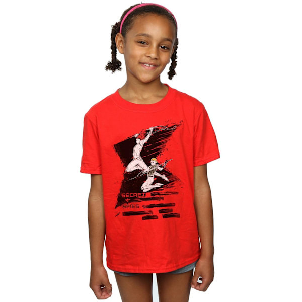 Marvel Girls Black Widow Movie Secrets 4 Spies Bomull T-shirt 1 Red 12-13 Years