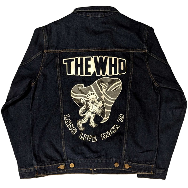 The Who Unisex Adult Long Live Rock Denim Jacket XL Blå Denim Blue Denim XL