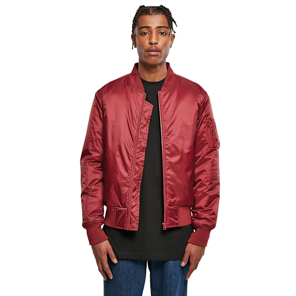 Bygg ditt varumärke Herr Kontrast Bomberjacka 4XL Bourgogne Burgundy 4XL