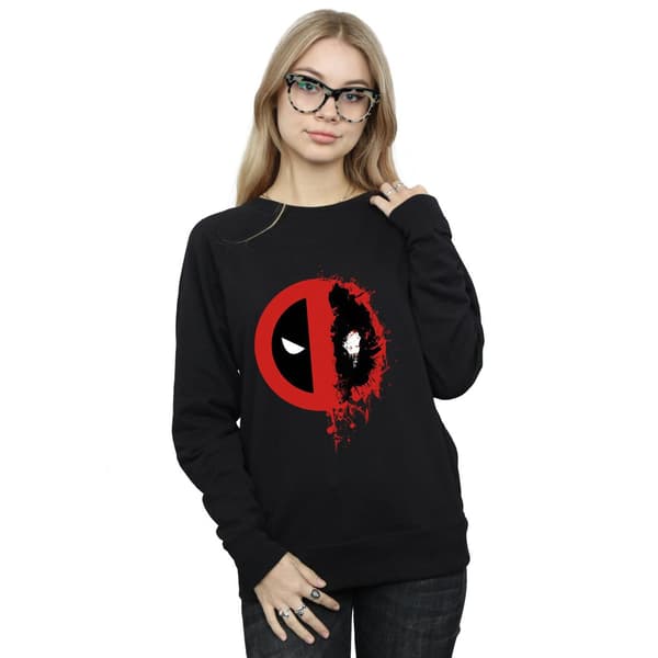 Marvel Dam/Dam Deadpool Split Splat Logo Sweatshirt XXL Svart Black XXL