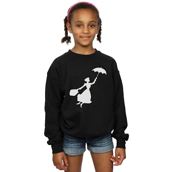 Disney Girls Mary Poppins Flygande Silhuett Sweatshirt 12-13 År Black 12-13 Years