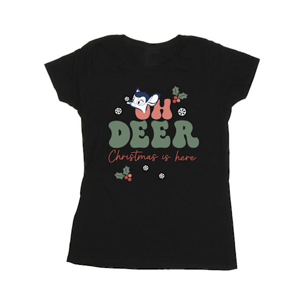Disney Dam/Kvinnor Bambi Oh Deer Bomull T-shirt XL Svart Black XL