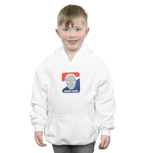 Marvel Pojkar Spider-Man Superhjälte Sport Hoodie 7-8 År Vit White 7-8 Years