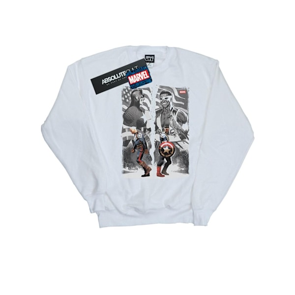 Marvel Girls Falcon Och Captain America Delad Sweatshirt 3-4 År White 3-4 Years