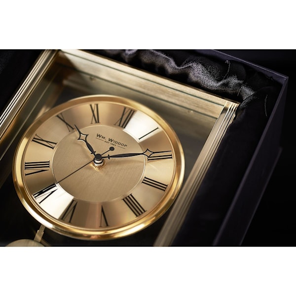 Wm.Widdop Guld Mantel Klocka Med Pendel En Storlek En Färg One Colour One Size