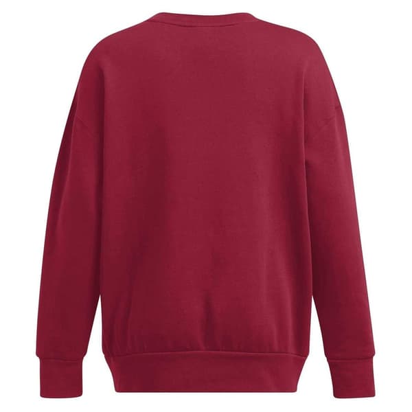 Under Armour Dam Essential Oversized Sweatshirt 10 UK Red 10 UK