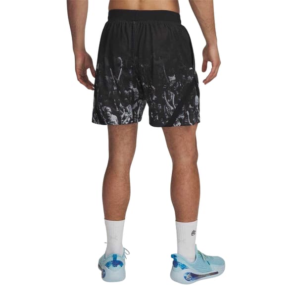 Under Armour Basketshorts för män XL Svart/Vit Black/White XL