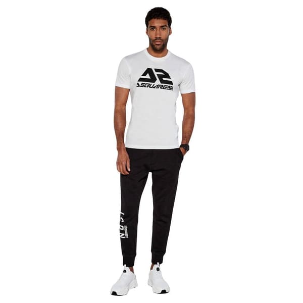 DSquared2 Herr T-shirt med djärv logotyp Cool Fit L Vit White L