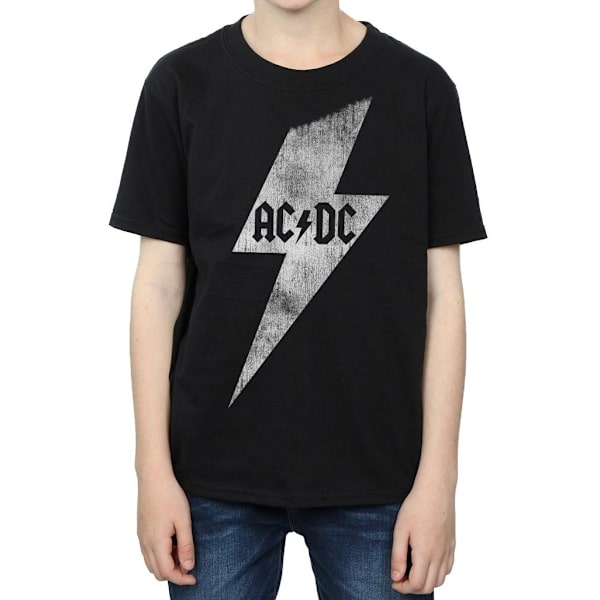 AC/DC Pojkar Lightning Bolt Bomulls T-shirt 5-6 År Svart Black 5-6 Years