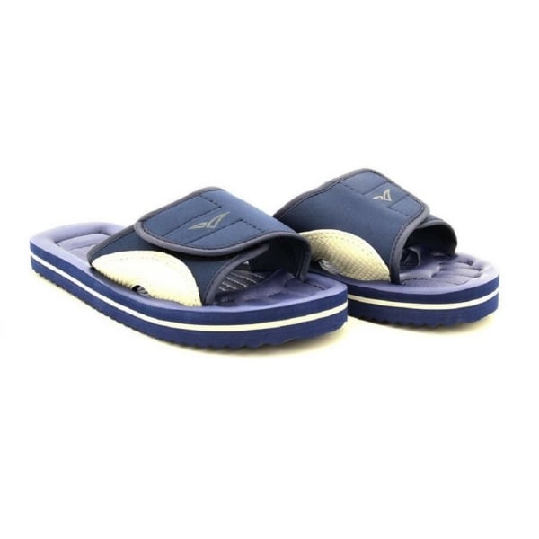 PDQ Mens Surfer Touch Fastening Beach Mule Poolskor 37 EUR Na Navy Blue/Grey 37 EUR