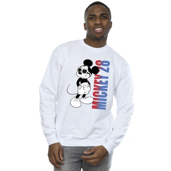 Disney Herr Mickey Mouse Gradient Sweatshirt M Vit White M