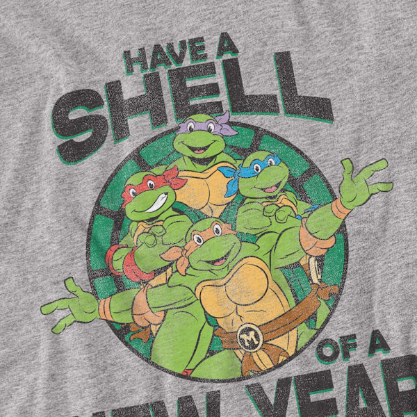 Teenage Mutant Ninja Turtles Unisex Vuxen Skal Av Ett Nytt År T-shirt Sport Heather S