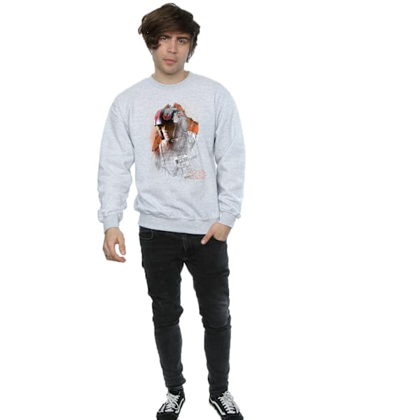 Star Wars The Last Jedi Poe Dameron Borstad Sweatshirt S S Sports Grey S