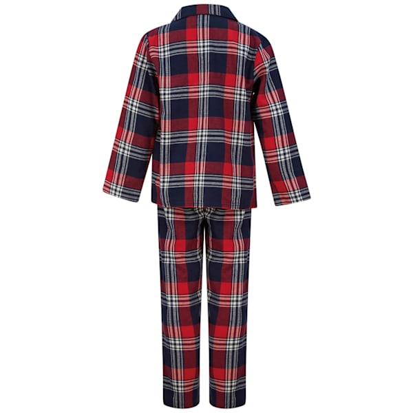 SF Minni Barn/Barn Tartan Pyjamas Set 3-4 År Röd/Marinblå Red/Navy 3-4 Years