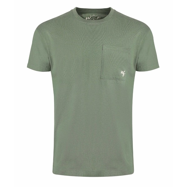 Weird Fish Keaton T-shirt för män i ekologisk bomull med ficka M Army Gre Army Green M