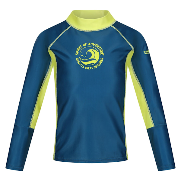 Regatta Barn/Barn Hoku II Kontrastdetalj Badtopp 3-4 År Marockanskt Blå/Citron Lime Moroccan Blue/Citron Lime 3-4 Years