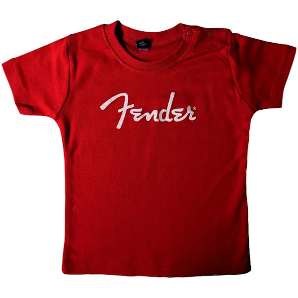 Fender Toddler Logo T-Shirt 3-6 månader Röd Red 3-6 Months