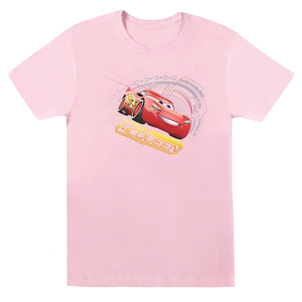 Disney Dam Cars Blixten McQueen Bomulls Boyfriend T-shirt Baby Pink XL