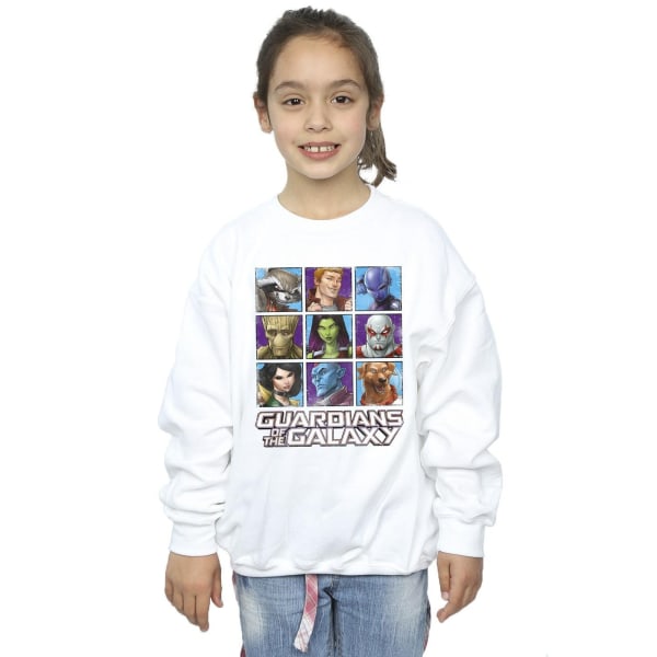 Guardians Of The Galaxy Girls Character Squares Sweatshirt 9-11 White 9-11 Years