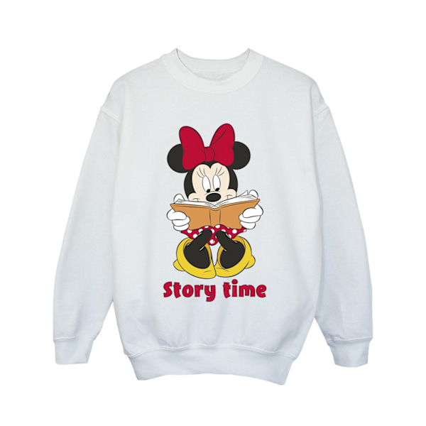 Disney Girls Minnie Mouse Story Time Sweatshirt 5-6 år Vit White 5-6 Years