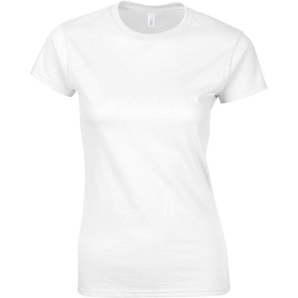 Gildan Ladies Soft Style Kortärmad T-shirt M Vit White M