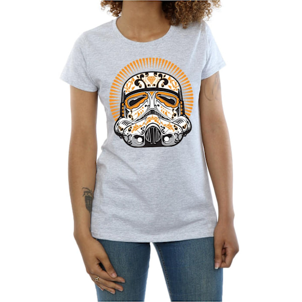 Star Wars Dam/Kvinnor Stormtrooper Dia De Los Muertos Bomull Sports Grey XXL