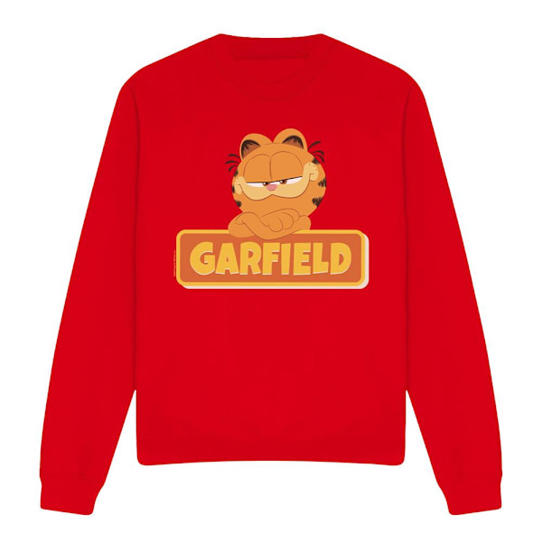 Garfield Filmen Unisex Vuxen Logotyp Sweatshirt L Röd Red L