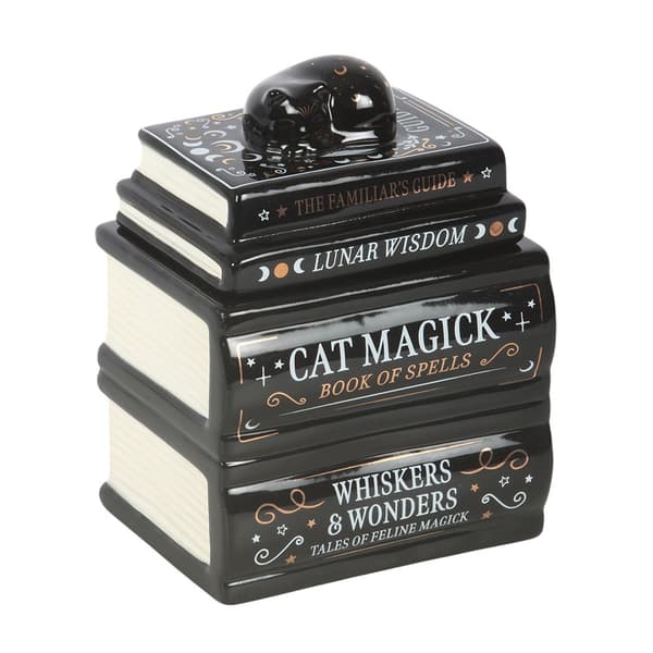 Something Different Cat Magick Book Stack Oljebrännare En Storlek B Black One Size