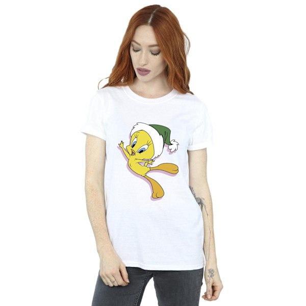 Looney Tunes Dam/Damer Tweety Julhatt Bomull Pojkvän White M