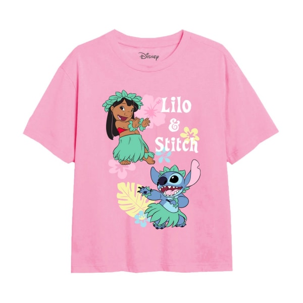 Lilo & Stitch Girls Hula T-shirt 7-8 år Ljusrosa Light Pink 7-8 Years
