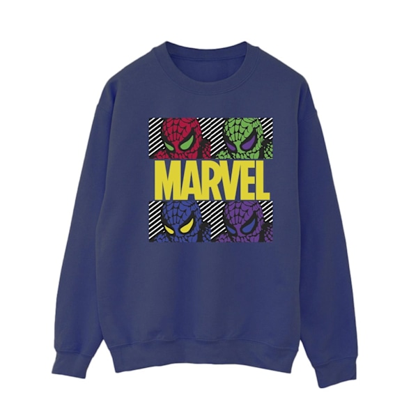 Marvel Dam/Kvinnor Spider-Man Pop Art Sweatshirt XL Marinblå Navy Blue XL