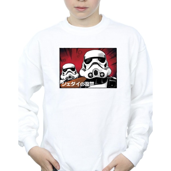 Star Wars Stormtrooper japansk sweatshirt för pojkar 9-11 år vit White 9-11 Years