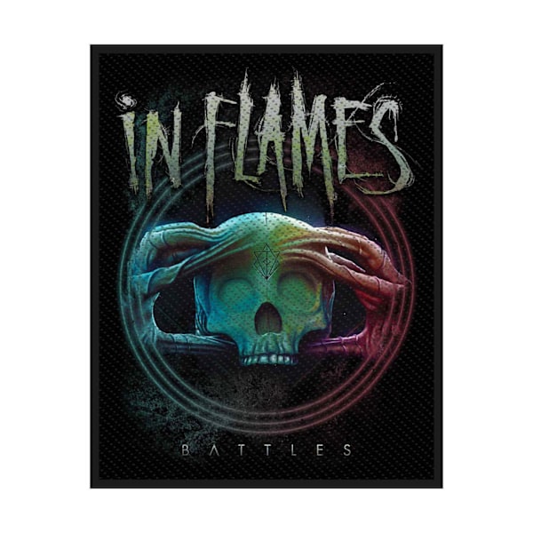 In Flames Battles vävd patch One Size Svart/Röd/Blå Black/Red/Blue One Size