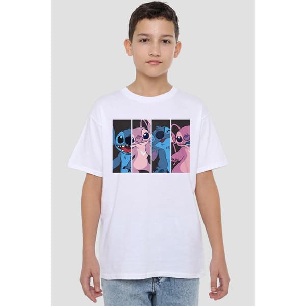 Lilo & Stitch Barn/Barn Stitch Angel Boxes T-Shirt 3-4 År White 3-4 Years