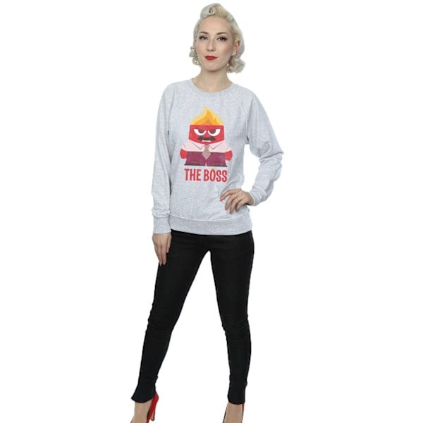 Disney Dam/Damer Inside Out Anger The Boss Sweatshirt M Heather Grey Heather Grey M