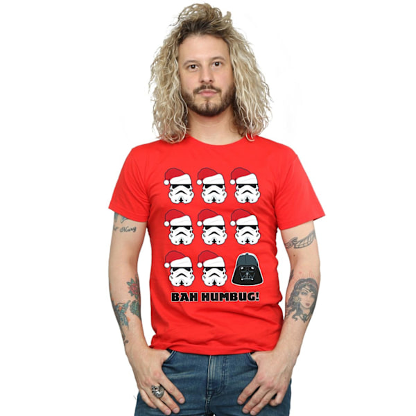 Star Wars Mens Christmas Humbug T-Shirt M Röd Red M