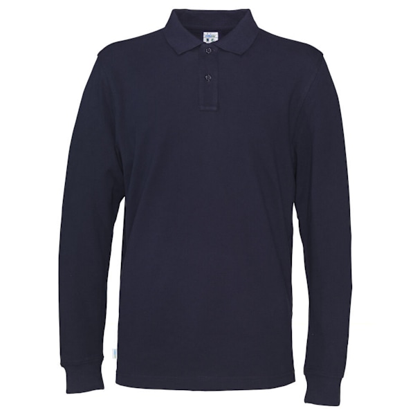 Cottover Herr Pique Långärmad T-shirt 3XL Marinblå Navy 3XL