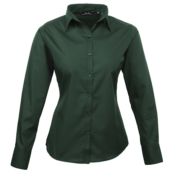 Premier Dam/Kvinnor Poplin Långärmad Blus 10 Flaska Bottle 10