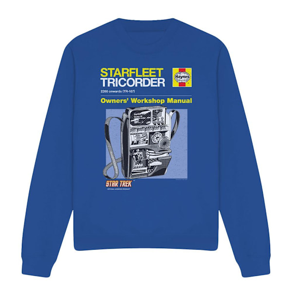 Star Trek Unisex Vuxen Tricorder Manual Sweatshirt M Kungsblå Royal Blue M