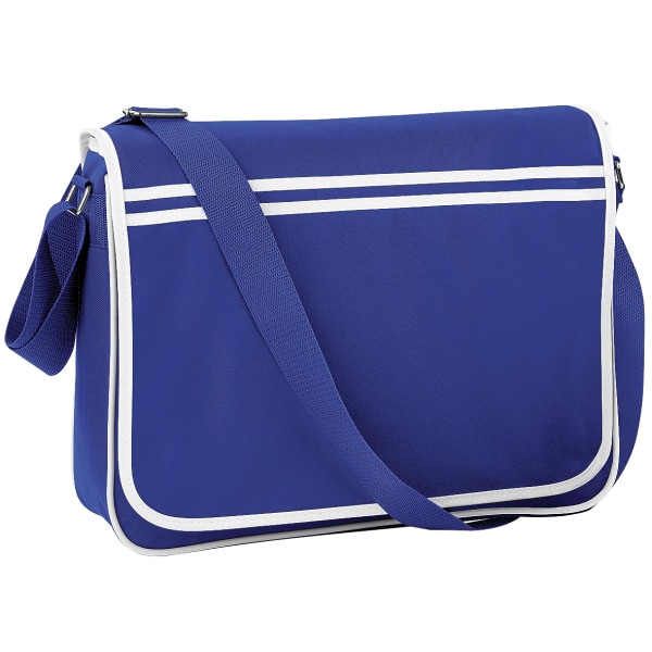 Bagbase Retro Justerbar Messenger Bag (12 liter) One Size Bri Bright Royal/White One Size