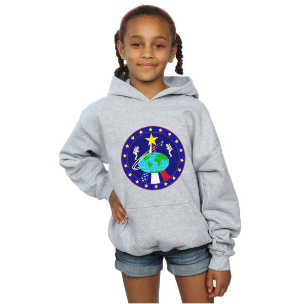 NASA Girls Classic Globe Astronauts Hoodie 7-8 år Sports Grey Sports Grey 7-8 Years
