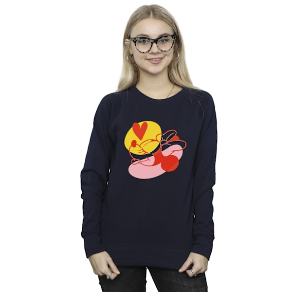 Disney Dam/Kvinnor Minnie Mouse Tunga Hjärta Sweatshirt XL Na Navy Blue XL