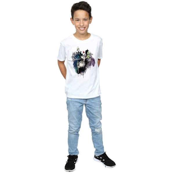 Disney Boys Villains Sketch T-Shirt 5-6 år Vit White 5-6 Years