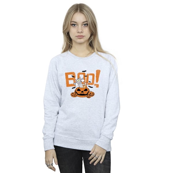 Tom & Jerry Dam/Damer Halloween Boo! Sweatshirt M Sports Grå Sports Grey M
