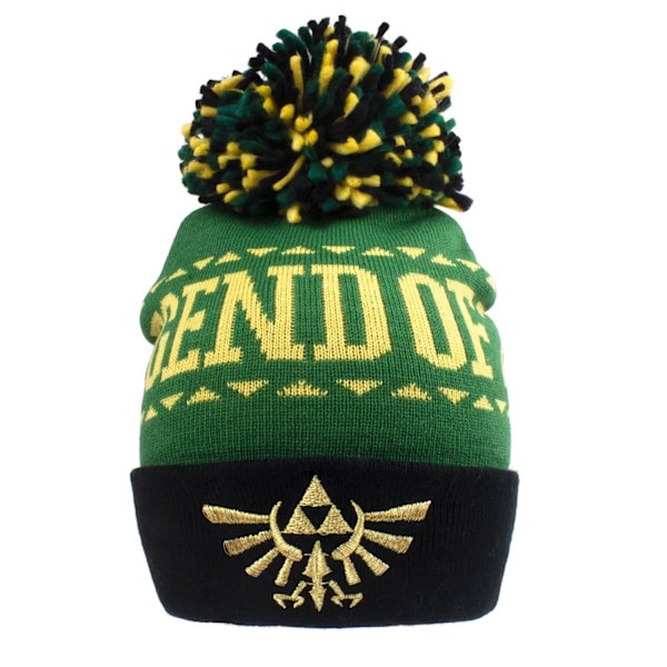 Legend Of Zelda Unisex Vuxen Logo Mössa En Storlek Svart/Grön/G Black/Green/Gold One Size