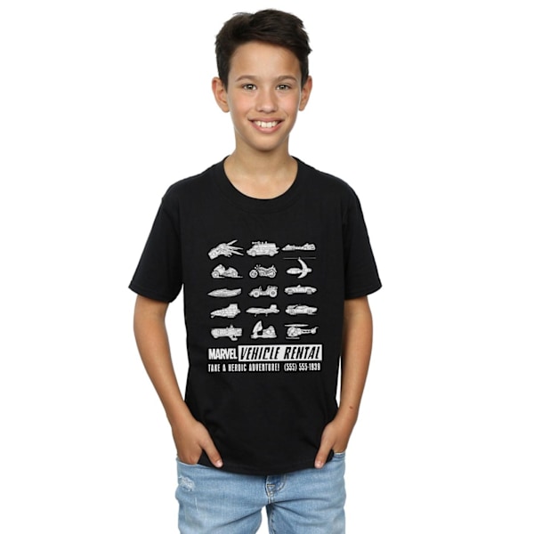 Marvel Boys Vehicle Rental T-shirt 5-6 år Svart Black 5-6 Years